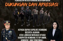 Pimpinan Dan Seluruh Keluarga Besar Pengadilan Negeri Rembang Menyampaikan Dukungan Dan Apresiasi Kepada Bapak Kapolres Rembang Beserta Jajaran